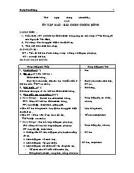 Giáo án môn Âm nhạc Lớp 2 - Bài 27: Ôn tập hát bài: Chim chích bông - Đoàn Nam Giang