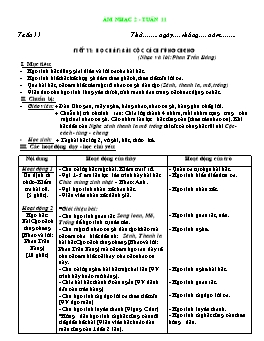 Giáo án môn Âm nhạc Lớp 2 - Tuần 11, Tiết 11: Học hát bài: Cộc cách tùng cheng