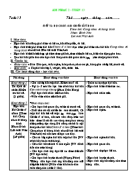 Giáo án môn Âm nhạc Lớp 2 - Tuần 13, Tiết 13: Học hát bài: Chiến sĩ tí hon