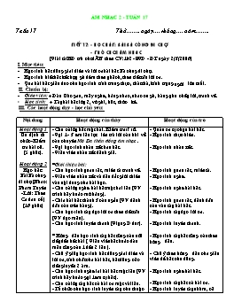 Giáo án môn Âm nhạc Lớp 2 - Tuần 17, Tiết 17: Học hát bài: Bà còng đi chợ. Trò chơi âm nhạc