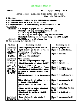 Giáo án môn Âm nhạc Lớp 2 - Tuần 20, Tiết 20: Ôn tập bài hát: Trên con đường đến trường