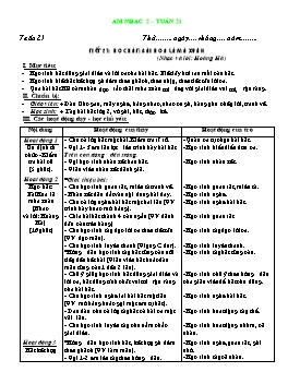 Giáo án môn Âm nhạc Lớp 2 - Tuần 21, Tiết 21: Học hát bài: Hoa lá mà xuân