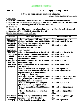 Giáo án môn Âm nhạc Lớp 2 - Tuần 23, Tiết 23: Học hát bài: Chú chim nhỏ dễ thương