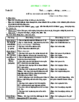 Giáo án môn Âm nhạc Lớp 2 - Tuần 28, Tiết 28: Học hát bài: Chú ếch con