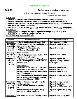 Giáo án môn Âm nhạc Lớp 2 - Tuần 29, Tiết 29: Ôn tập bài hát: Chú ếch con