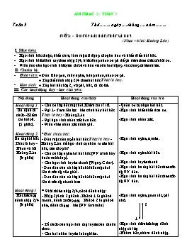 Giáo án môn Âm nhạc Lớp 2 - Tuần 3, Tiết 3: Ôn tập bài hát: Thật là hay