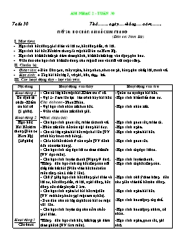 Giáo án môn Âm nhạc Lớp 2 - Tuần 30, Tiết 30: Học hát bài: Bắc kim thang