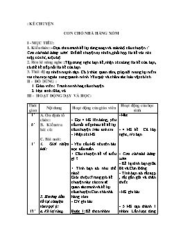 Giáo án môn Kể chuyện Lớp 2 - Bài: Con chó nhà hàng xóm