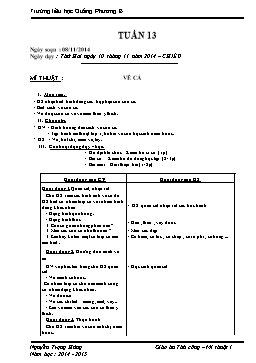 Giáo án môn Mĩ thuật Lớp 1 - Tuần 13