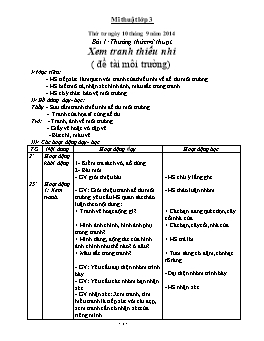 Giáo án môn Mĩ thuật Lớp 3 (Chương trình cả năm)