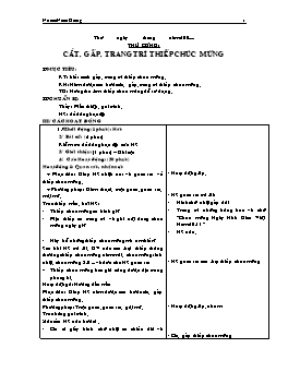 Giáo án môn Thủ công Lớp 2 - Bài: Cắt, gấp, trang trí thiếp chúc mừng - Đoàn Nam Giang