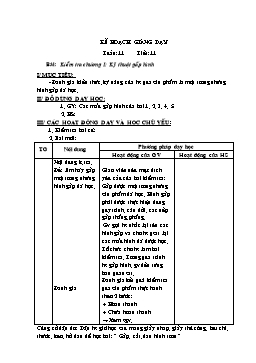 Giáo án môn Thủ công Lớp 2 - Tuần 11, Tiết 11: Kiểm tra chương I: Kỹ thuật gấp hình