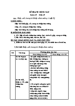 Giáo án môn Thủ công Lớp 2 - Tuần 19, Tiết 19: Gấp, cắt, trang trí thiếp chúc mừng (Tiết 1)