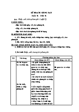 Giáo án môn Thủ công Lớp 2 - Tuần 21, Tiết 21: Gấp, cắt, dán phong bì (Tiết 1)