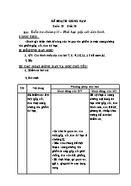 Giáo án môn Thủ công Lớp 2 - Tuần 23, Tiết 23: Kiểm tra chương II - Phối hợp gấp, cắt, dán hình