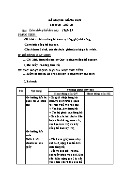 Giáo án môn Thủ công Lớp 2 - Tuần 26, Tiết 26: Làm đồng hồ đeo tay (Tiết 1)