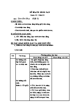 Giáo án môn Thủ công Lớp 2 - Tuần 32, Tiết 32: Làm con bướm (Tiết 1)