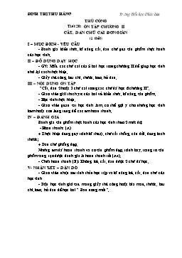 Giáo án môn Thủ công Lớp 3 - Tuần 20, Tiết 20: Ôn tập chương II cắt, dán chữ cái đơn giản - Đinh Thị Thu Hằng