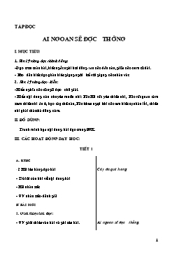 Giáo án môn Tiếng Việt Lớp 2 - Tuần 30