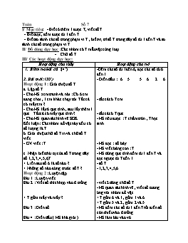 Giáo án môn Toán Lớp 1 - Bài: Số 7