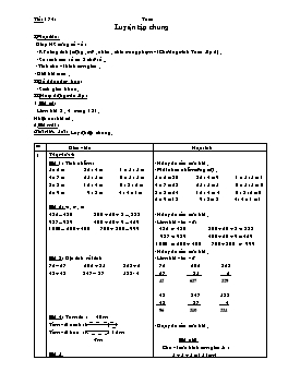 Giáo án môn Toán Lớp 2 - Tiết 174: Luyện tập chung