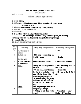 Giáo án môn Toán Lớp 2 - Tiết 80: Luyện tập chung