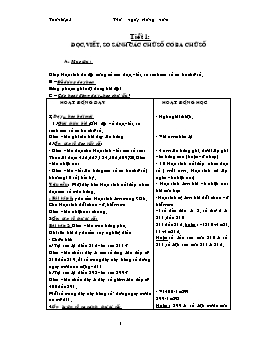 Giáo án môn Toán Lớp 3 - Chương trình cả năm (Phần 1)