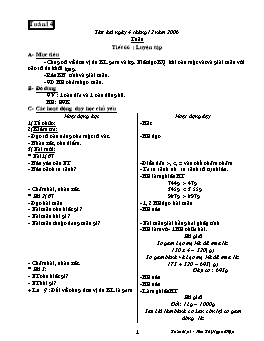 Giáo án môn Toán Lớp 3 - Tuần 14