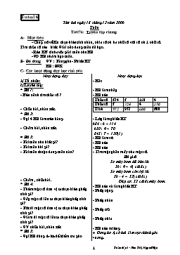 Giáo án môn Toán Lớp 3 - Tuần 16