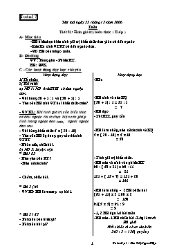 Giáo án môn Toán Lớp 3 - Tuần 17