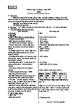 Giáo án môn Toán Lớp 3 - Tuần 19