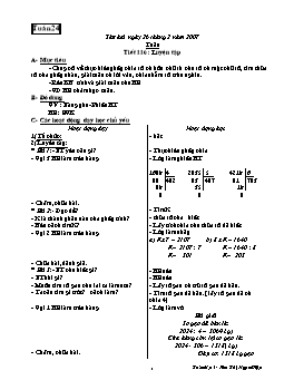 Giáo án môn Toán Lớp 3 - Tuần 24