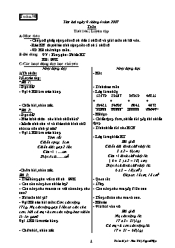 Giáo án môn Toán Lớp 3 - Tuần 30