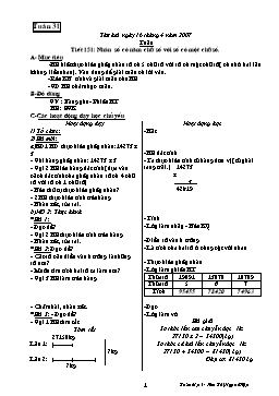 Giáo án môn Toán Lớp 3 - Tuần 31