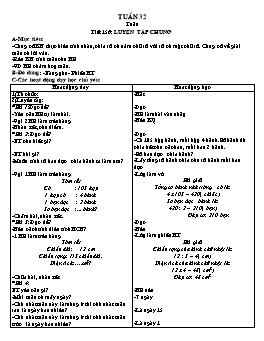 Giáo án môn Toán Lớp 3 - Tuần 32+33