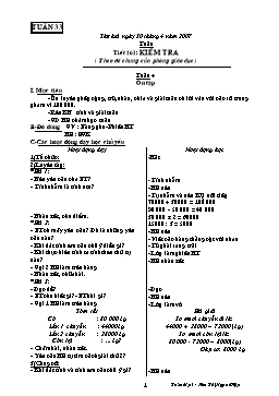 Giáo án môn Toán Lớp 3 - Tuần 33