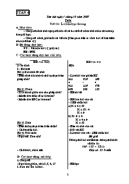 Giáo án môn Toán Lớp 3 - Tuần 4