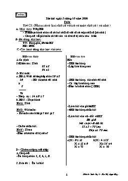 Giáo án môn Toán Lớp 3 - Tuần 5