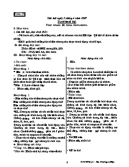 Giáo án môn Tự nhiên và xã hội Lớp 3 - Tuần 27 đến tuần 30