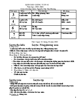 Giáo án tăng buổi Lớp 3 - Tuần 8 - Nguyễn Thị Thu Hương