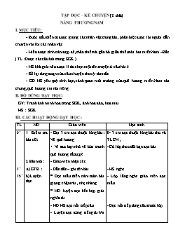 Giáo án Tập đọc-Kể chuyện Lớp 3 - Bài: Nắng phương Nam