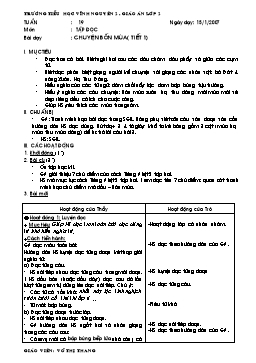 Giáo án Tập đọc Lớp 2 - Tuần 19 đến tuần 22 - Võ Thị Thang