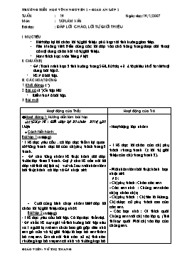 Giáo án Tập làm văn Lớp 2 - Học kì 2 - Võ Thị Thang