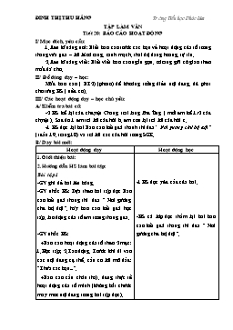 Giáo án Tập làm văn Lớp 3 - Tuần 20 - Đinh Thị Thu Hằng