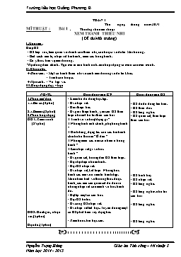 Giáo án Thủ công-Mĩ thuật 3 - Tuần 1, 2, 3 - Nguyễn Trọng Hùng