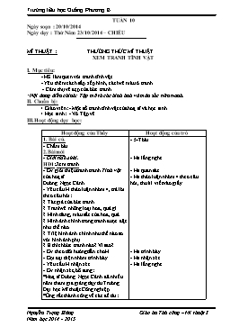 Giáo án Thủ công-Mĩ thuật 3 - Tuần 10 - Nguyễn Trọng Hùng