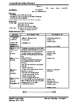 Giáo án Thủ công-Mĩ thuật 3 - Tuần 4, 5, 6 - Nguyễn Trọng Hùng