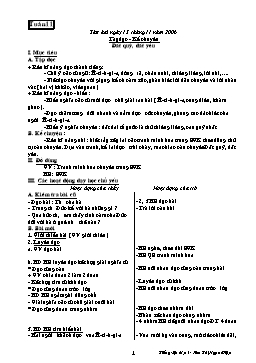 Giáo án Tiếng Việt Lớp 3 - Tuần 11 - Kim Thị Ngọc Diệp