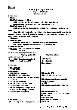 Giáo án Tiếng Việt Lớp 3 - Tuần 6 - Kim Thị Ngọc Diệp