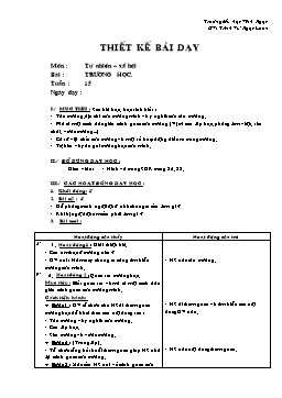 Giáo án Tự nhiên và xã hội Lớp 2 - Tuần 15 - Bài: Trường học - Trịnh Vũ Ngọc Loan